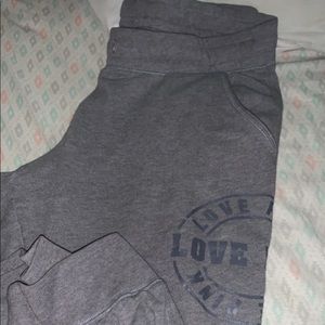 PINK grey sweatpants - Medium